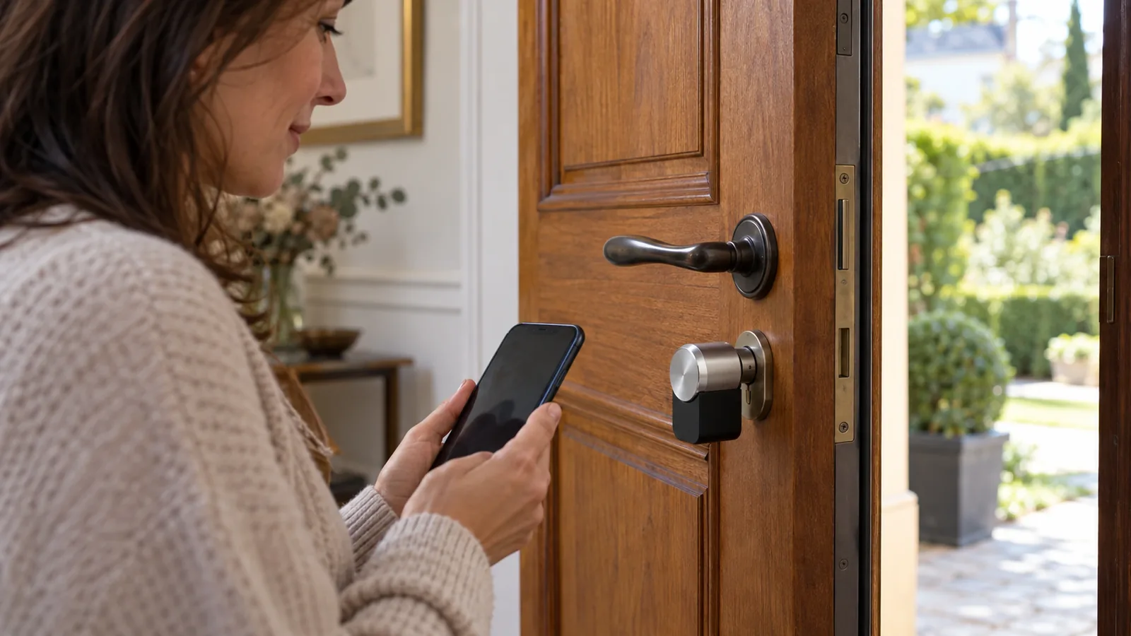 Serrure connectée pour une porte d’entrée de maison à Saint-Cloud, les vérifications avant l’installation