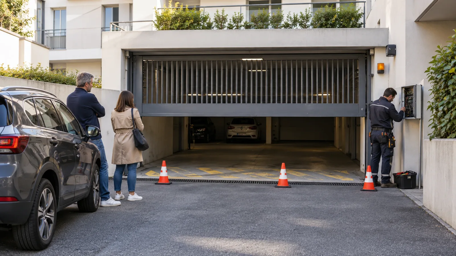 Porte de garage collectif bloquée à La Celle-Saint-Cloud : pourquoi un seul mécanisme immobilise tout un parking