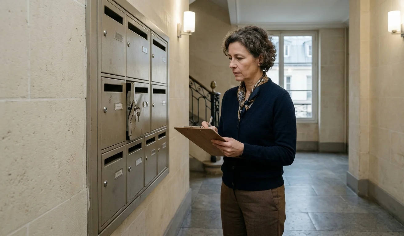 Boîtes aux lettres fracturées dans le hall à Paris 1er : qui doit intervenir en copropriété