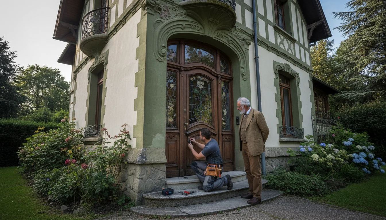 Serrure Pollux au Vésinet : une fabrication française sur les villas classées 1900
