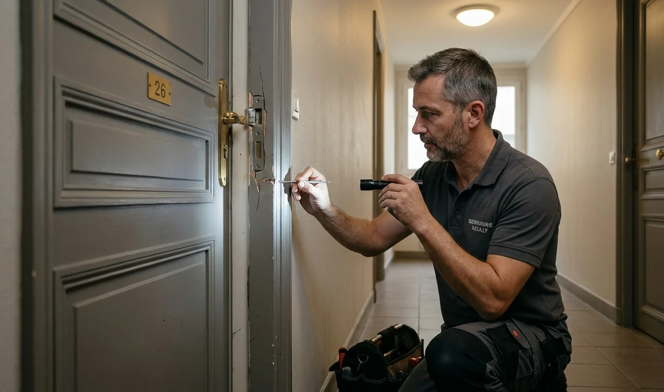 Porte qui ne ferme plus après une tentative d'effraction à Neuilly-sur-Seine