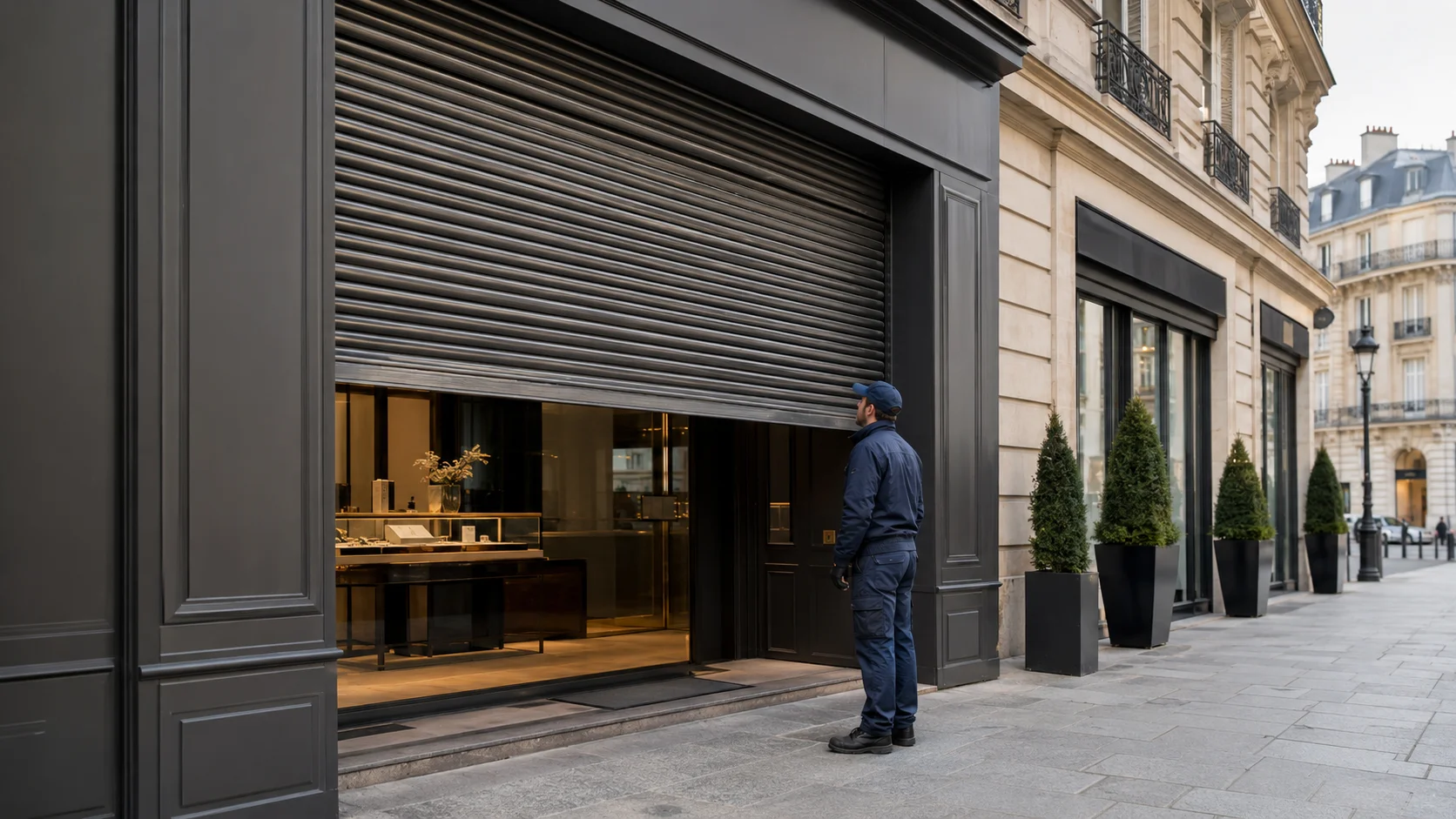 Rideau métallique de local professionnel bloqué à Paris 16e : les gestes à éviter en urgence