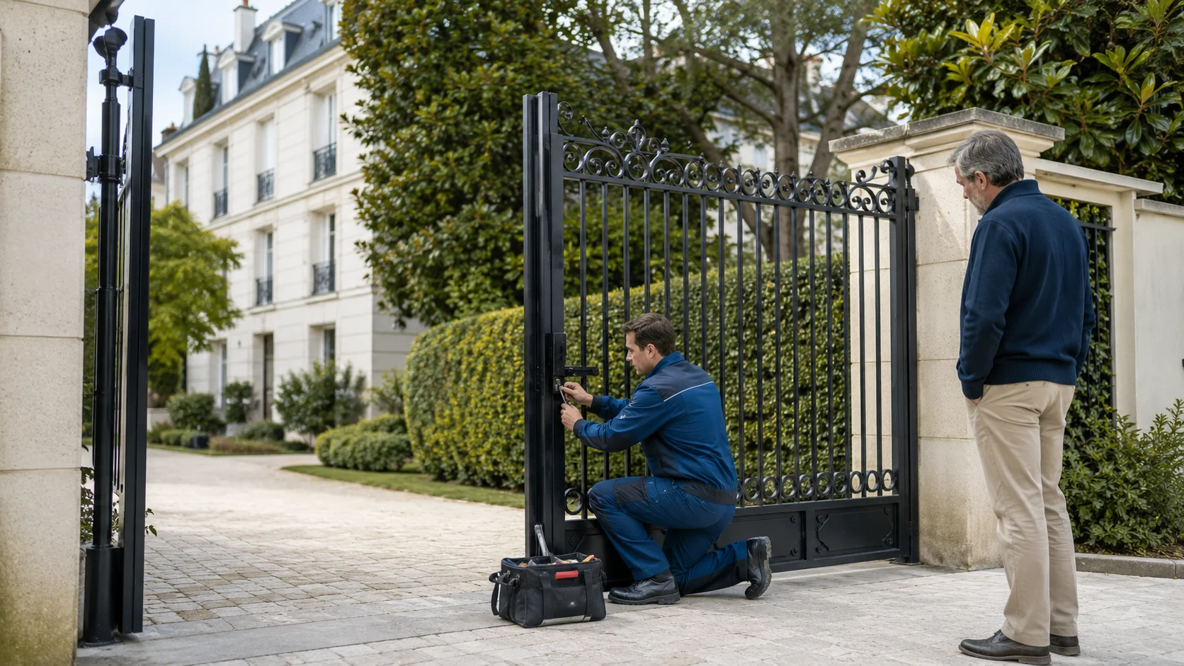 Résidence en copropriété au Vésinet : qui gère la serrure du portail d'entrée commun