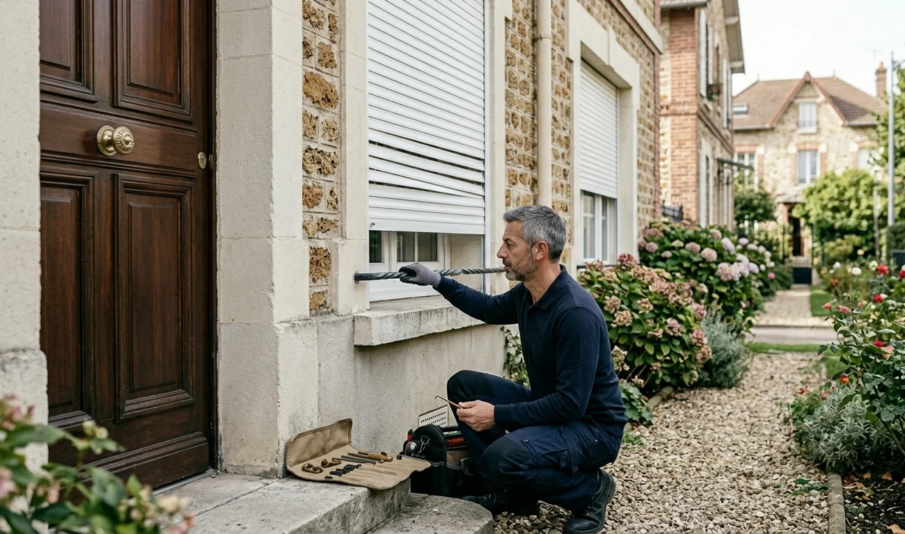 Volet roulant bloqué et porte d'entrée à Sceaux : deux failles à sécuriser ensemble