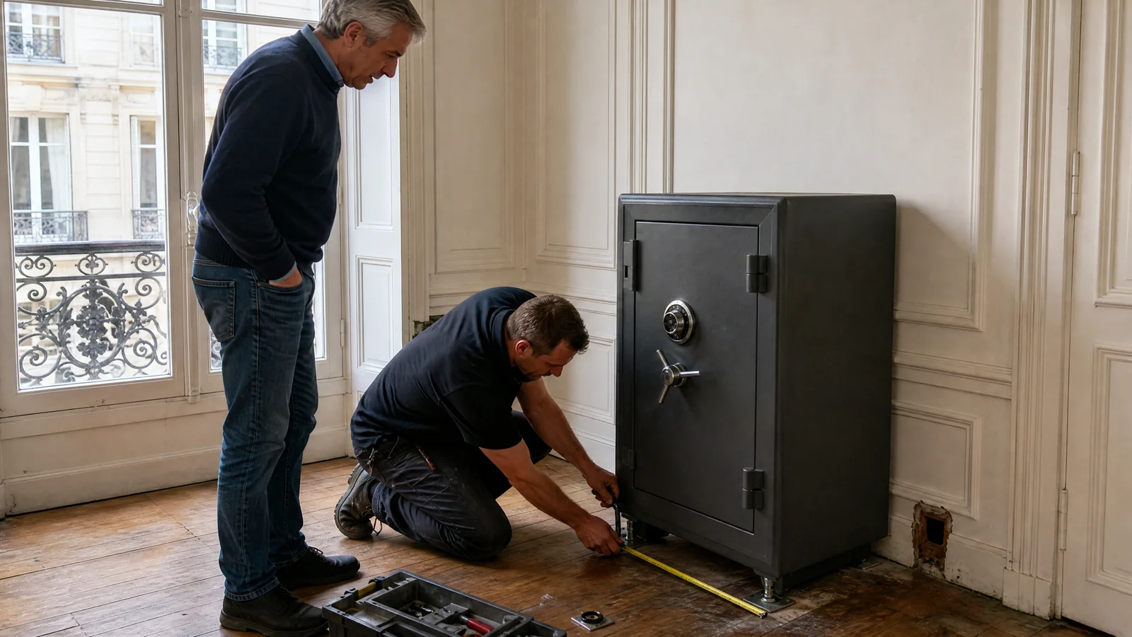 Coffre-fort dans un appartement ancien à Paris 16e : pourquoi le poids et la fixation comptent plus que la taille