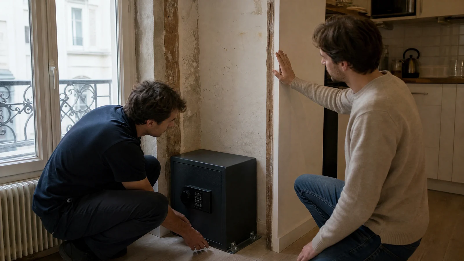 Coffre-fort dans un studio du Marais à Paris 4e : les solutions quand l'espace mural est limité