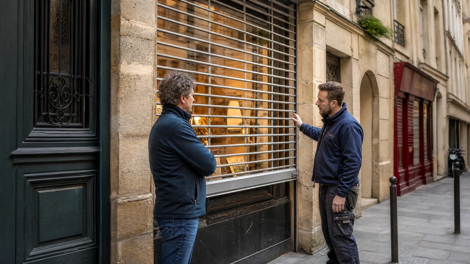 Vitrine de boutique du Quartier latin à Paris 5e : quel niveau de rideau métallique face à des façades historiques